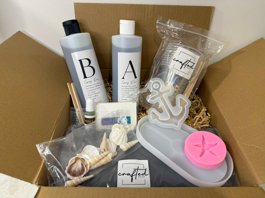 DIY Kit - Tray, Anchor, Seashell Set