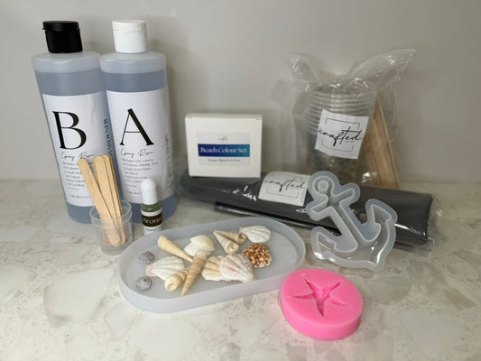 DIY Kit - Tray, Anchor, Seashell Set